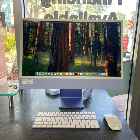24” Apple iMac M1 8-Core – 8GB / 512GB – Purple (Open Box)